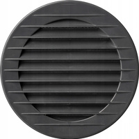 KRATKA WENTYLACYJNA OKRĄGŁA GRAFITOWA Kratka Wentylacyjna z Siatką fi 60