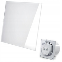 CICHY WENTYLATOR ŁAZIENKOWY 100 SUFITOWY ŚCIENNY 93 m3 Szklany Biały Połysk 16433655930