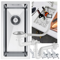 ZLEWOZMYWAK JEDNOKOMOROWY ZLEW KUCHENNY STALOWY PODBLATOWY NABLATOWY 22x44