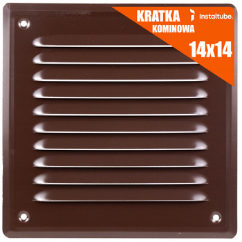 KRATKA WENTYLACYJNA ZEWNĘTRZNA 20x20 Kominowa Metalowa Na Komin BRĄZOWA