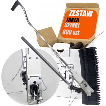 TAKER DO PODŁOGÓWKI ALUMINIOWY TACKER Z REWIZJĄ + 600 SPINKI DO PODŁOGÓWKI 17043026669