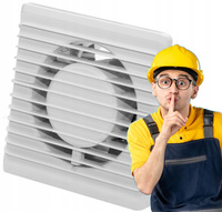 Cichy WENTYLATOR ŁAZIENKOWY fi 80 DOMOWY ŚCIENNY 86 m3/h ENERGOOSZCZĘDNY 8W