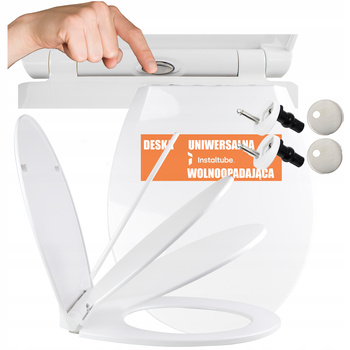 DESKA SEDESOWA WOLNOOPADAJĄCA KLOZETOWA UNIWERSALNA Pasuje Do Cersanit Koło