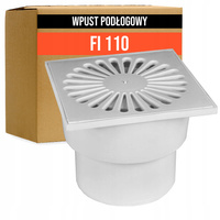 WPUST PODŁOGOWY KRATKA ŚCIEKOWA SYFON 15 cm fi110