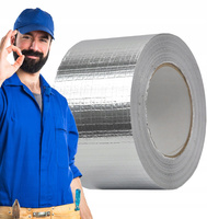 TAŚMA ALUMINIOWA ZBROJONA TAŚMA SAMOPRZYLEPNA 72 mm 50 m TAŚMA SZARA MOCNA