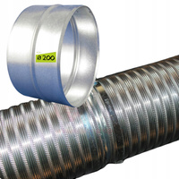 NYPEL DO RURY SPIRO fi 200 mm ŁĄCZNIK PRZEWODU WENTYLACYJNEGO ZŁĄCZKA OCYNK