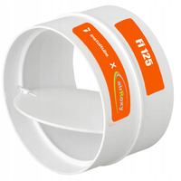 Łącznik kanału okrągłego FI125 z zaworem zwrotnym