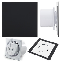 Cichy WENTYLATOR ŁAZIENKOWY 125 Sufitowy Ścienny PLEX CZARNY POŁYSK CZASOWY 16226292275