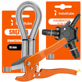 ZESTAW DO PEX NOŻYCE DO RUR PEX 42mm SPRĘŻYNA PEX 16 ZEWNĘTRZNA KALIBRATOR  16862089518