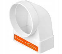 Kolano łącznikowe zmienne 55x110 / śr.100 WENTYLACYJNE PŁASKIE Z OKRĄGŁYM