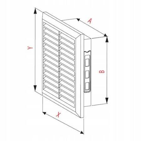 KRATKA WENTYLACYJNA 14x21 BIAŁA Kratka Wentylacyjna Wpinana Prostokątna