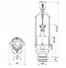 ZAWÓR SPUSTOWY DO SPŁUCZKI wc UNIWERSALNY 3/6 L